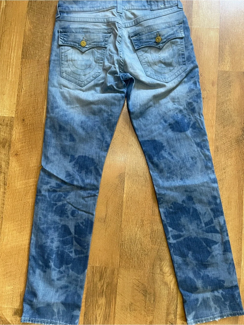 True Religion Light Blue Men’s Slim Jeans with Signature Pocket